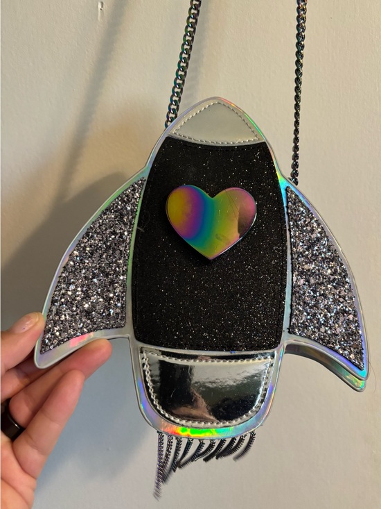 The. Childrens Place Other - Holographic Rocket Heart Crossbody Bag